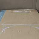 Sweetcrispy 8ft Folding Table Outdoor Indoor Heavy Duty Portable Desk with Carrying Handle for Camping Picnic Party (White)