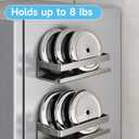 4 Pack Metal Magnetic Shelf Includes Magnetic Spice Rack for Refrigerator, Magnetic Paper Towel Holder, Magnetic Hooks, Refrigerator Side Rack Space-saving Design, Small Space Organization