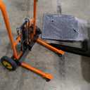 Material Lift Winch Stacker, 440 lbs Capacity Table Cart, 35.4" Lifting Height Manual Forklift Stacker, Pallet Jack Truck Dolly with Swivel Casters and Lift Plate (Orange)