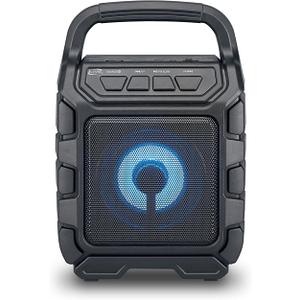 iLive ISB199B Wireless Tailgate Party Speaker, with LED Light Effects and Built-in Rechargeable Battery, Black