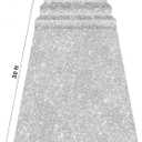 Glitter Carpet Runner for Party 2.6 X 30 ft Glitter Non-Woven Fabric, Carpet Rug for Event, Aisle Runway Runner for Wedding Ceremony, Movie Theme Party Decorations (Glitter White, 2.6FTx30FT)