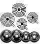 W10196405 W10196406 Electric Stove Burner Drip Pans & MP22YA Electric Range Burner Element Unit Set by Cenipar-Compatible