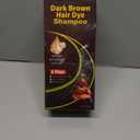 Dark Brown Hair Dye Shampoo 3 in 1Argan Herbal Hair Color Shampoo Covers Gray Hair for Women and Men (16.9 fl.oz Dark Brown)