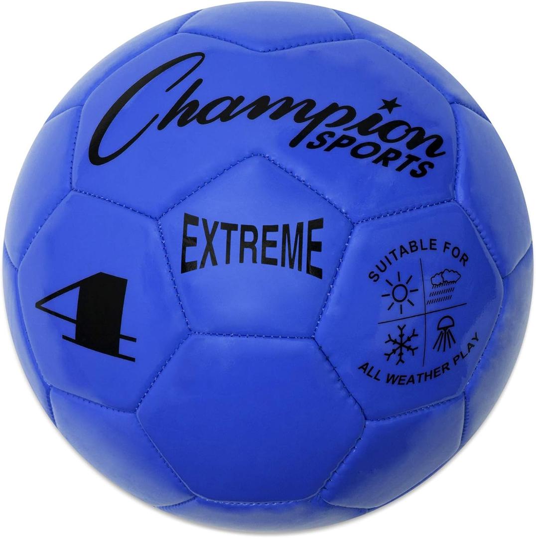 Champion Sports Extreme Series Soccer Ball Sizes 3, 4, 5, Soft Touch, All Weather, High Air Retention, Youth & Adult League Balls for Training, Games, Outdoor & Indoor Play