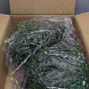 23.6" Artificial Lavender with Boxwood Topiary Ball, 2 Pack UV Resistant Artificial Shrubswith Ground Spikes, Indoor and Outdoor Fake Evergreen Tree for Porch, Garden, Front Door Decoration