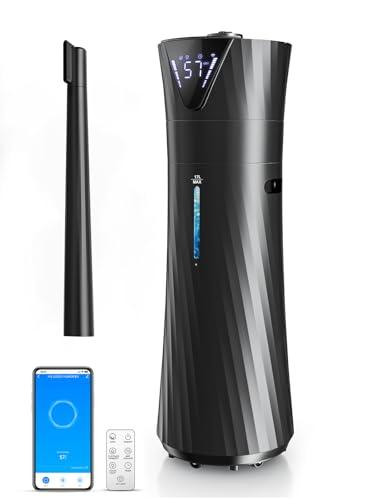 MONISEN 17L/4.5Gal Humidifier Large Room, Smart Quiet Ultrasonic Cool Mist Humidifiers for Bedroom, Covers 2000ft², 56H Runtime, 24H Timer, 3 Mist Modes Humidifiers for Home, Office, Plants, Black