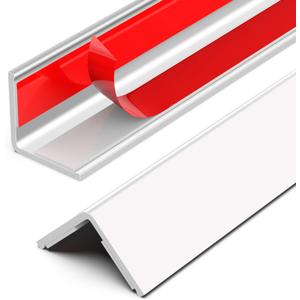 Wall Corner Protector, Walls Edge ProtectorSelf-Adhesive Wall Corner Guards,PVC Double Side Edge Protector Furniture Stairs Guard (Pure White 2PCS 117cm/46in)