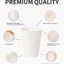 BHSG KING-370 Pack - 12 Oz Coffee Cups |paper Cups For Hot & Cold Drinks| Leak-proof, BPAFree, Sturdy Disposable Coffee Cups | Eco-friendly Hot Drinking Cups For Party, Picnic, And Events