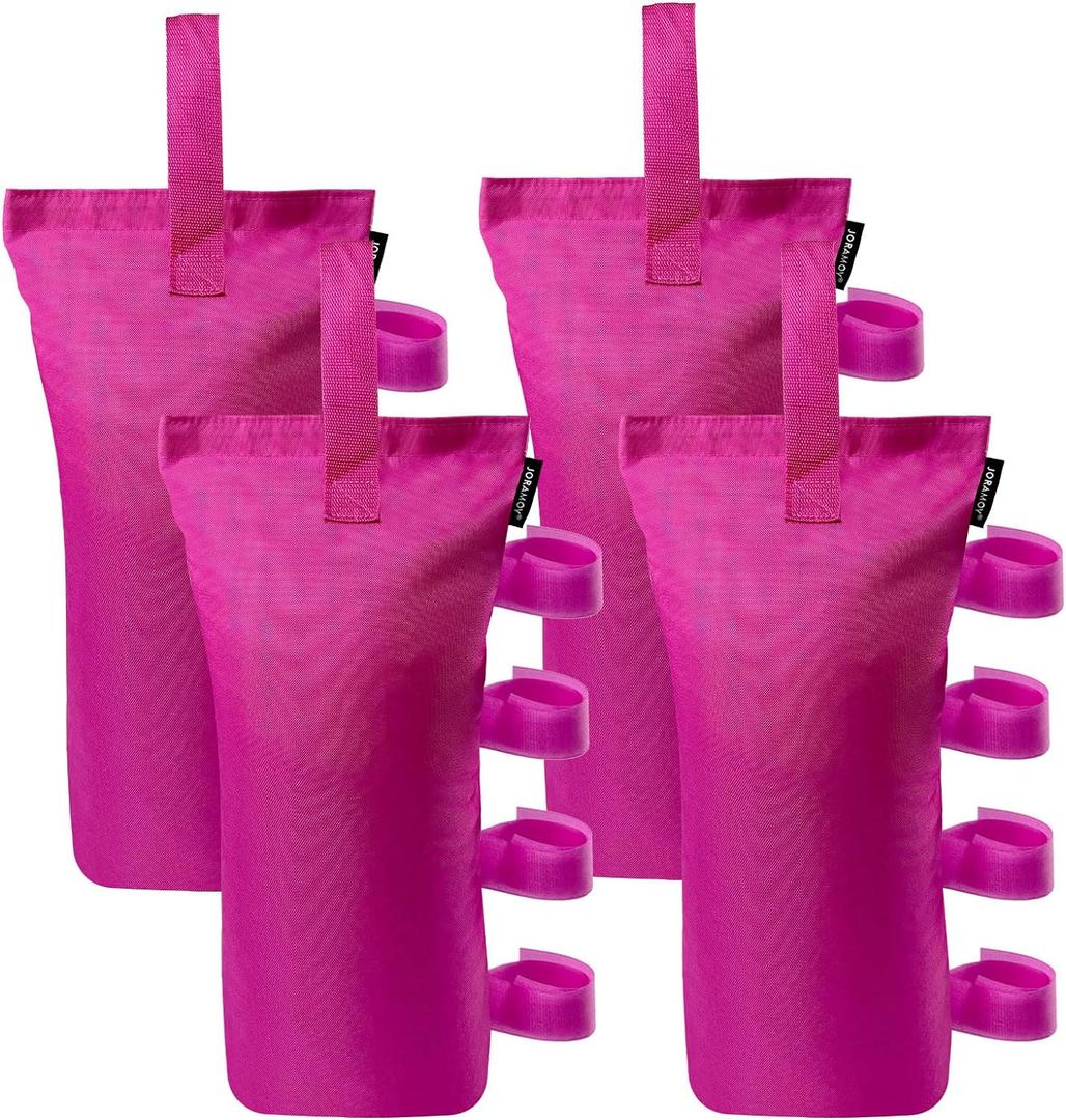 Heavy Duty Canopy Weight Bags(120LBS) for Pop up Canopy Tent, Leg Canopy Weights Sand Bags for Instant Outdoor Sun Shelter Canopy/Patio Umbrella,Set of 4, Pink(Without Sand)