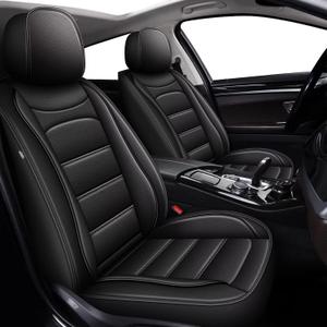 Car Seat Covers Fit for Kia Seltos 2021-2024 2025: Full Set Luxury Leather Automotive Seat Covers, Car Seat Protector(5 Seats, Black)