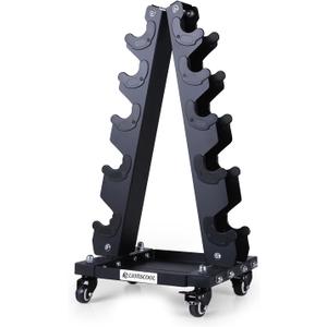 LIONSCOOL Premium Solid Steel Dumbbell Rack Stand Only, A-Frame Portable Weight Storage Organizer with Optional Tray and Wheels, Perfect for Home Gym Fitness Storage (200LBS/300LBS/700LBS Weight Capacity)