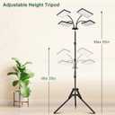 LBW Grow Light for Indoor Plants, Quad-Head Standing Plant Light, Full Spectrum, Wide Coverage, 63 Adjustable Height, Plug & Play