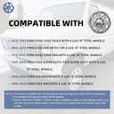 16 Inch Silver & Chrome Wheel Covers Hubcaps for 1992-2025 Ford E150 E250 E350, Fits 8-Lug SRW Factory Steel Wheels, OEM #4C2Z-1130-BA Replacement, 4-Pack