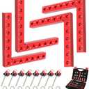 Corner Clamps for Woodworking, Corner Clamp, 4pcs 90 Degree Clamps, 5.5" Aluminum Alloy Right Angle Clamping with Storage Case for Frame, Drawer, Cabinets, for Dad.