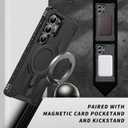 for Samsung Galxy S25 Ultra Case.Hard Phone Cover with Strong Magnetic Heavy Duty Protection.Reinforcement of The Four Corners.Anti-Slip Anti-Fingerprint (Black, S25 Ultra)