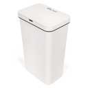 SIMPLI-MAGIC 79502 13 Gallon Touchless Sensor Trash Can, Rectangle Garbage Bin, Perfect for Home, Kitchen, Office, White
