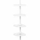 Zenna Home Plastic Corner Pole Shelves White
