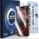 OneFish Full Edge Coverage Tempered Glass Screen Protector for IPhone 15 Pro 6.1 inch, 2 Pack Edge Reinforcement, Self-Aligning Installation, Case Friendly HD Screen Protectors