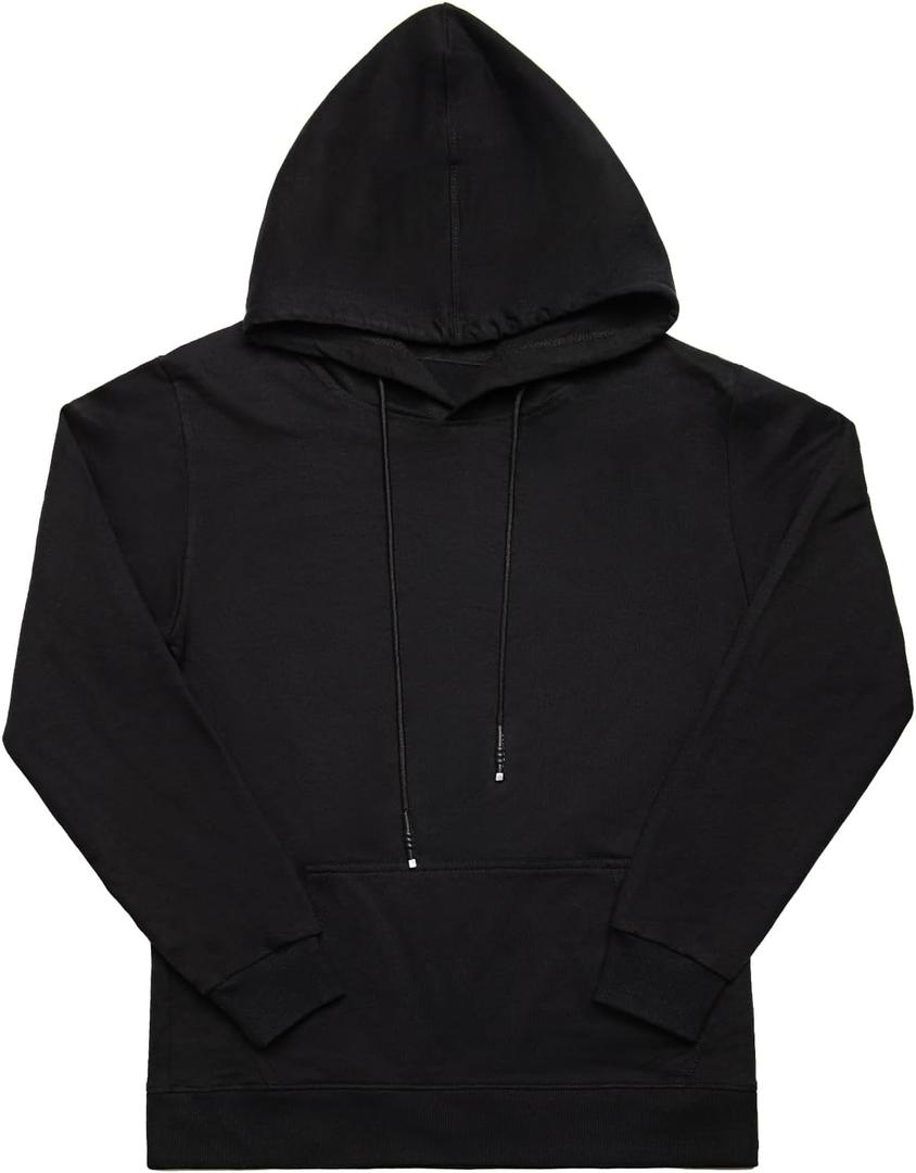 Hoodies for Men Women Sweatshirts Couple Hoodie Black (Black, L)