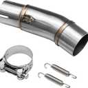 Motorcycle Exhaust Mid Pipe, Slip-On Muffler Adapter Connect Pipe Compatible with Kawasaki Ninja 400 Z400 (2018-2023), Ninja 500 Z500 (2024), Stainless Steel