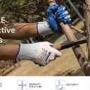 ANDANDA Safety Work Gloves, Seamless Knit Work Glove with Nitrile Rubber Coated on Palm & Fingers for Men & Women, Garden (Large)