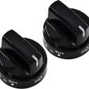 WB03X24759 Range Surface Burner Knob Gas Control Assembly Black Compatible with GE Stove Knob Replace 4454960, AP6030811, PS11762250, EAP11762250 (2PCS)