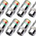 ANKIA 8Pcs 2.4Bar 36PSI Car Tire Pressure Monitor Valve Stem Caps Sensor Indicator 3 Color Eye Alert