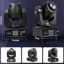 Stage Lights Moving Head Lights 8 Gobos 8 Colors 11 Channels 60W Spotlights DMX 512 with Sound Activated for Wedding DJ Party Stage Lighting 2PCS