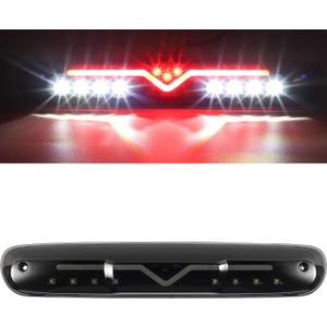 Partsam High Mount Stop Light Led 3rd Brake Replacement for 07-13 Silverado/Sierra 1500 2500HD 3500HD Third Rear Cab Roof Center Tail Cargo Lamp(Smoke Lens)
