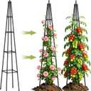 Obelisk Trellis for Climbing Plants Outdoor,6 Ft Garden Trellis for Potted Plants, Metal Trellis with Anti-Rust Coated for Potted Plants Indoor, Plant Support for Vegetables, Vines
