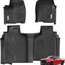 YITAMOTOR Floor Mats Fit for 2019-2025 2026 Chevrolet Silverado 1500/GMC Sierra 1500 Crew Cab with Bucket Seating (No Rear Underseat Storage Box), Custom Fit for Carpet Floor Liners 1st & 2nd Row