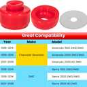 7-141 Body and Cab Mount Bushing Kit for Chevy Silverado & Sierra 1500/2500 2WD/4WD 1999-2014 Polyurethane Body Cab Mounts & Washers (Red 24PCS)