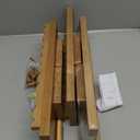 Kids' Wall Bookshelves – Set of 3 Scalloped Floating Shelves, 0.8" Thick Nursery Book Shelves with Wooden Hooks, Perfect for Boys & Girls – Decorative Wall Organizer for Toys, Photos & Decor, Brown