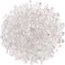 WAYBER 2 Lbs/ 920g Natural White Clear Quartz Crystal Stones Irregular Aquarium Pebble Decorative Rocks Gravels Sands for Turtle Tank/ / Terrarium/ Flowerpot/ Vase Decoration (Fill 2 Cups)