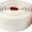 Flexible Peel and Stick Wall Base Moulding Trim, 4" x 16.4" Self Adhesive Vinyl Baseboards Moulding Trim for Wall Base Cove Base (Cream White)