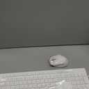 LeadsaiL White Wireless Keyboard and Mouse Combo, Full-Sized Ergonomic Computer Keyboard, 2.4GHz USB Cordless Keyboard Silent Mouse Set, 12 FN Shortcuts for Windows MacOS Laptop Computer