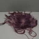 MISSQUEEN Short Wavy Wigs for Women,Synthetic Cute Purple Wavy Wigs with Bangs,14inch Natural Curly Synthetic Women Bob Wig(Purple)