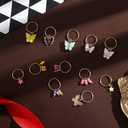 WILLBOND 18 Pieces Colorful Butterfly Hair Jewelry for Braids Gold Braid Hair Rings Clips Christmas Xmas Gifts Lock Dreadlock Braid Charms for Women Jewelry Summer Accessories(Classic Style)