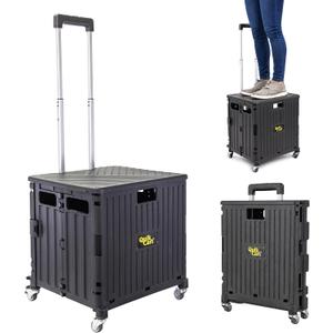 dbest Products Quik Cart 360 Collapsible Rolling Crate on Wheels - Black