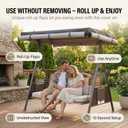 Outdoor Swing Cover,Patio Swing Chair Covers,Garden Hammock Glider Chair Cover,Can be Used Without Disassembly,Black (68x45x61)