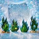 4 Pcs Seaweed Cardboard Stand-ups Set of 4 Under The Sea Lifesize Party Decorations with Ocean Elements Vibrant Ocean Themed Props for Events and Displays 19.69-23.62 Inches Tall Cutouts