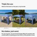 Sunday Shelter Beach Cabana Shade Canopy, UPF 50+ Beach Shade (Blue Waves, 6' x 6')