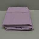 Amazon Basics Lightweight Super Soft Easy Care Wrinkle-Free Microfiber 4-Piece Bed Sheet Set with 14-Inch Deep Pockets, Full, Frosted Lavender, Solid
