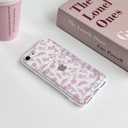 NITITOP Compatible with iPhone 7/8 / SE Case Clear with Card Holder Cute Flower Floral Leave Pattern for Women Girl Soft TPU Shock-Absorbing Wallet Case Protective Phone Cover - Pink