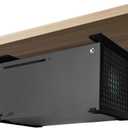 Metal Under Desk Mount Compatible with Xbox Series X with Anti-Scratch Silicone (Black)