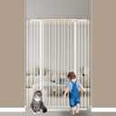 57" Extra Tall Cat Gate for Doorway,43.4"-48" Width, Extra Tall Baby Gate Tall Dog Gate Wide Baby Gate Safety,Narrow Auto-Close for Indoor Stairs, Doorways, and Kitchen