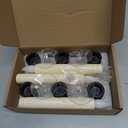 6 Pcs Sensor Dusk to Dawn Window Candles Flameless Flickering Candlesticks with Black Holders & Suction Cups Battery Operated Fake Candle for Christmas Home Decor (6pcs,Ivory)