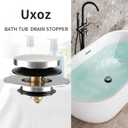 Bathtub Drain Stopper, Tub Stopper/Bathtub Plug for Tip Toe/Trip Lever/Lift&Turn Tub Drains, Bath Tub Drain Stoppers Designed for 1.5"-1.72" Drain Hole w/3 O-Rings,Chrome Plated