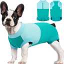 1 Piece Dog Bodysuit for Post-Operative Dogs with Zipper, Small