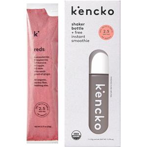 Kencko's Instant Smoothie Starter Pack - 1 Smothie Shaker Bottle + 1 Full Size Instant Smoothie Sample (Reds)